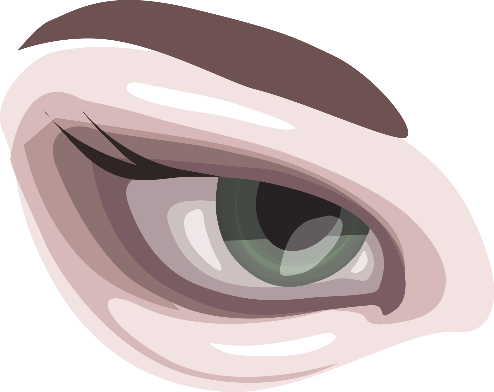 Brown Eyes Clipart Large Eye - Illustration (1918x1524), Png Download