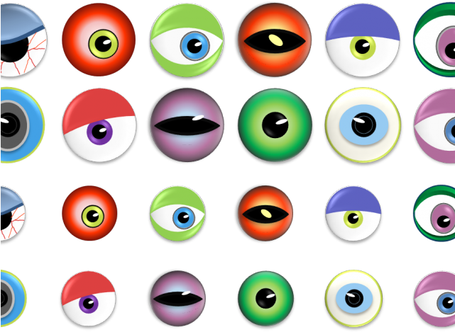 Brown Eyes Clipart Printable - Clip Art Monster Eyes (640x480), Png Download