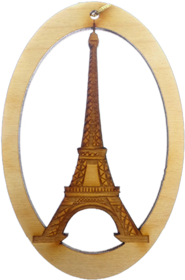 Personalized Eiffel Tower Ornament - Brass (600x600), Png Download