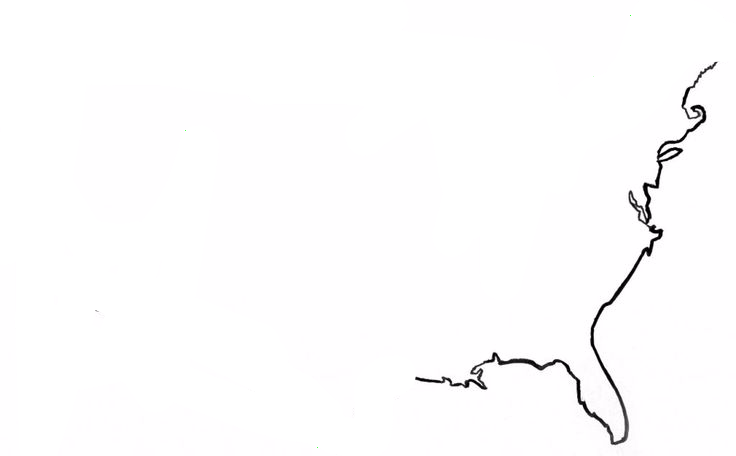 United States Map Outline - High Resolution United States Outline Map (736x456), Png Download