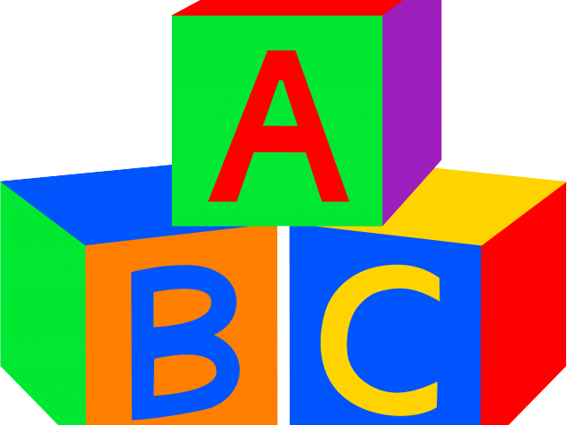 Abc Blocks Clipart - Abc Desenho Em Png (640x480), Png Download