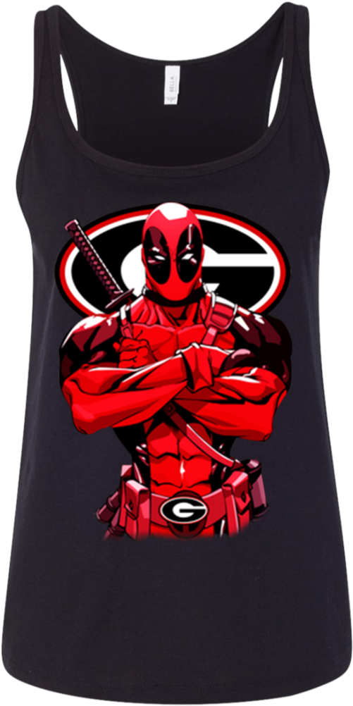 Giants Deadpool Georgia Bulldogs T Shirt Ladies' Relaxed - Active Tank (1024x1024), Png Download