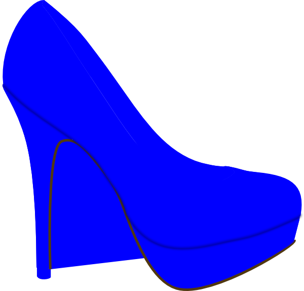 Clip Art Library Shoe Clip Art At Clker Com Vector - Blue Shoes Clip Art (600x574), Png Download
