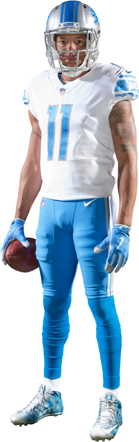 The Team Wore A Patch Honoring Russ Thomas, A Former - Detroit Lions Player Png (496x1500), Png Download