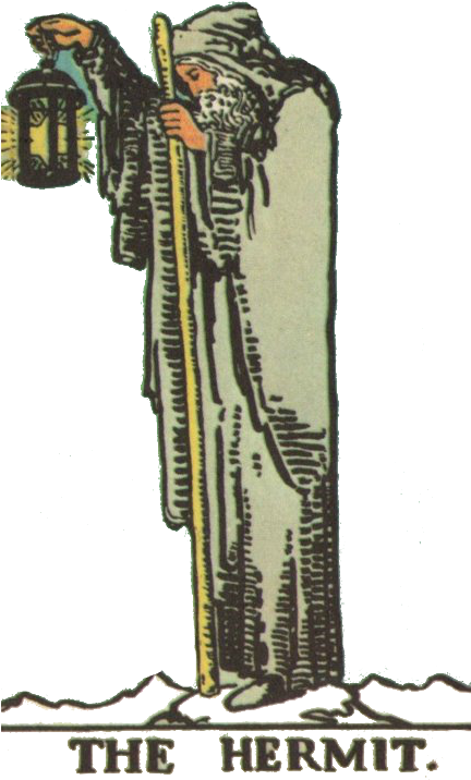 The Hermit Hermit Zeppelin Led Zeppelin Png Transparent - Tarot Card Hermit (431x723), Png Download