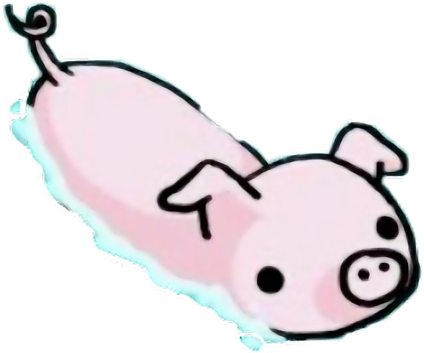 Pig Piggy Abdl Ddlg Pink Cute Adorable Ⓒ - Cute Cartoon Pig Swimming (836x696), Png Download