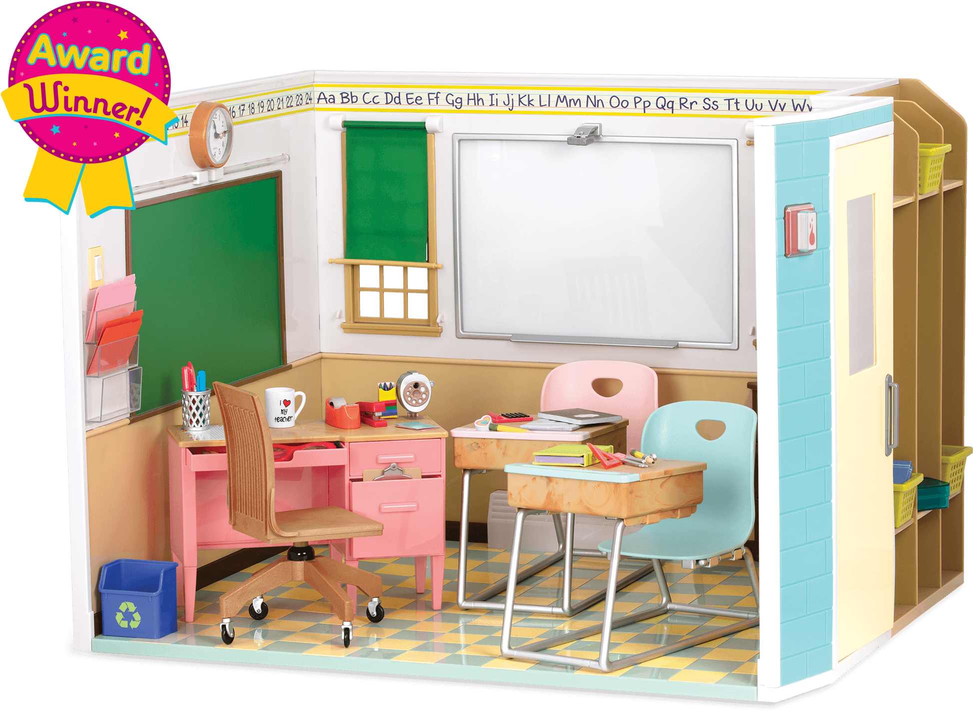Awesome Academy School Room Playset For 18-inch Dolls - Dollhouse (2100x2100), Png Download