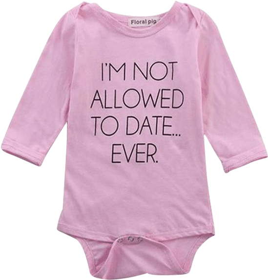 Petite Bello Bodysuit 3-6m Not Allowed To Date Bodysuit - Romper Suit (600x600), Png Download