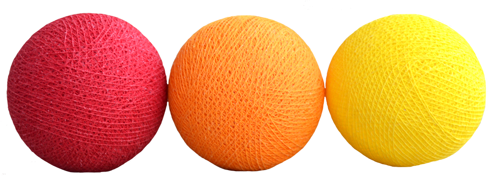 Bola De Algodón Cadena Ligera Fuego Línea De Color - Rot Orange Gelb Lichterkette (1000x359), Png Download