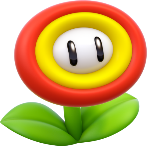 Image We Are Daisy - Mario Fire Flower 3d (482x479), Png Download