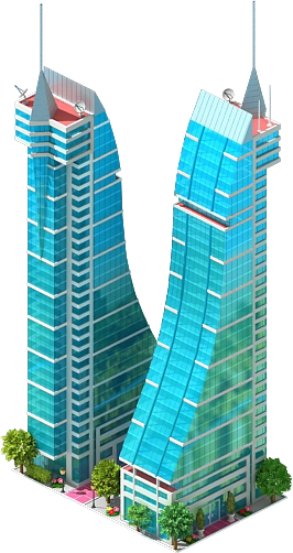 Bahrain World Trade Center - Bahrain World Trade Center Png (266x502), Png Download