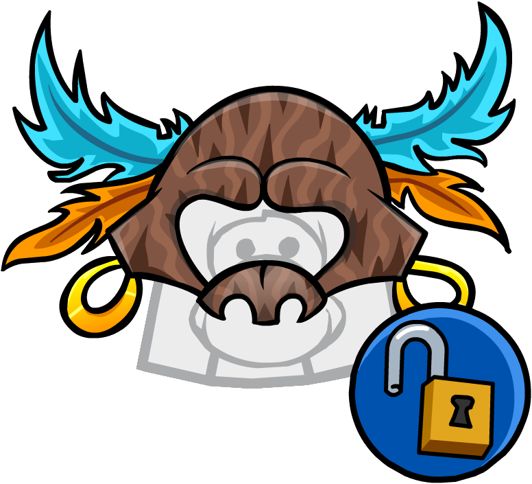 Freaky Tiki Headdress - Club Penguin Optic Headset (776x705), Png Download