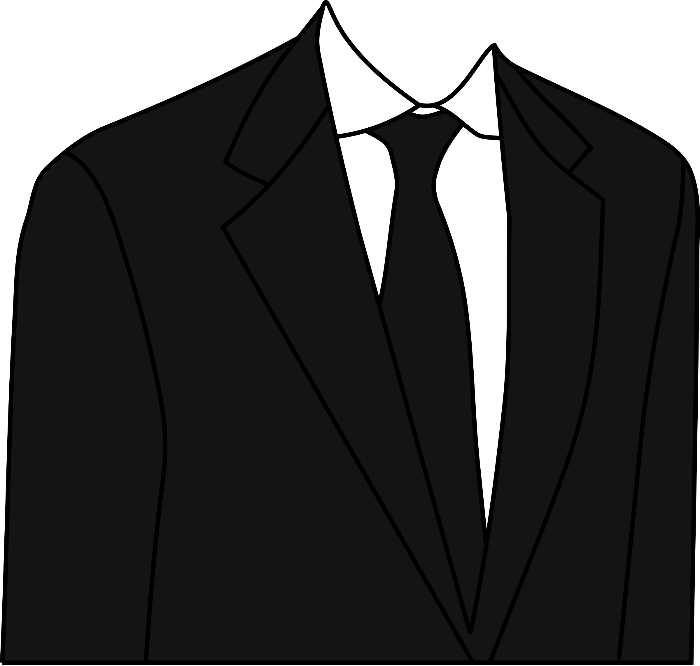 Black Icons Png Free And Downloads - Suits Clipart (2400x2285), Png Download