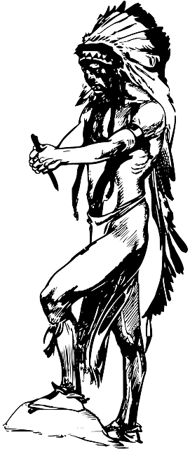 American Indian, Man, Ritual, Headdress, Indian - Custom Native American Shower Curtain (320x640), Png Download