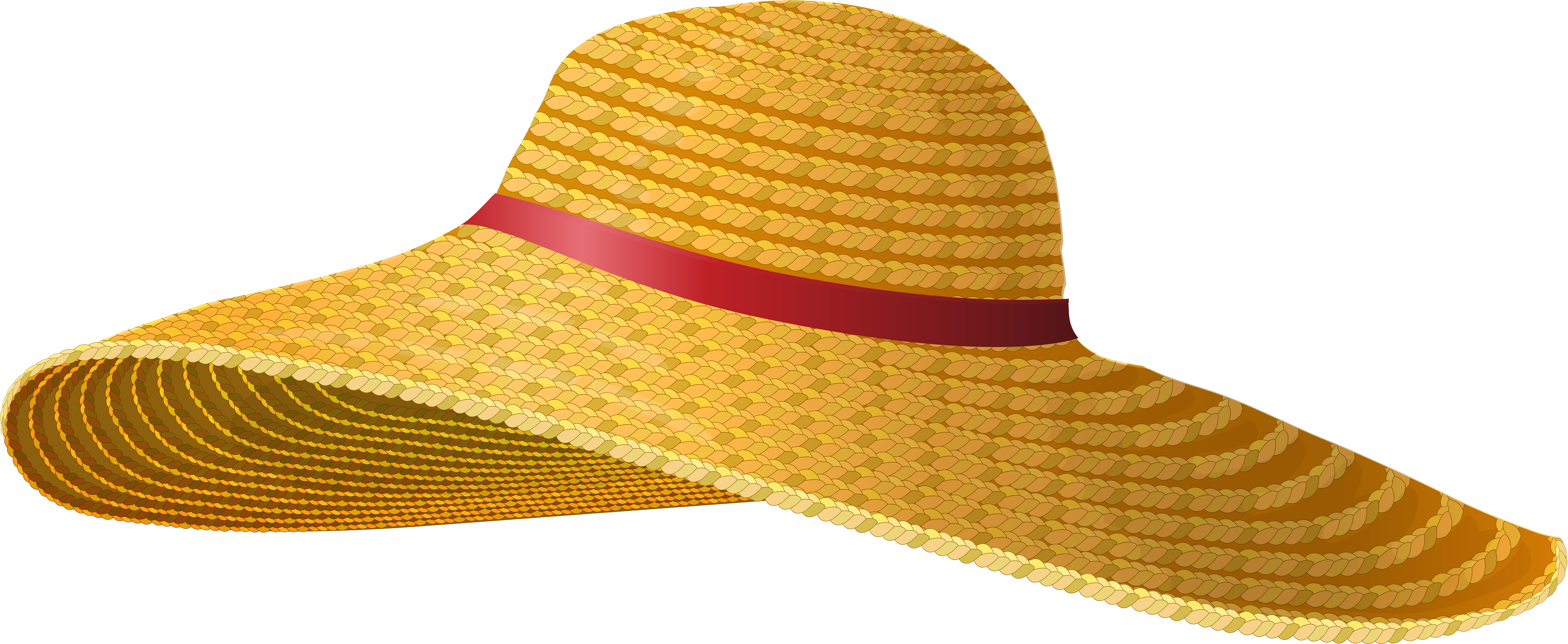 Straw Hat Png Image Royalty Free Stock - Sun Hat Clipart (8000x3339), Png Download