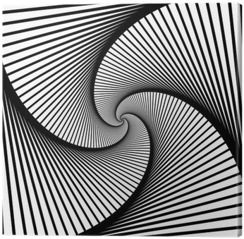 Cuadro En Lienzo Líneas Espirales Abstractas En Blanco - Blanco Dibujo Lineas Abstracto (400x400), Png Download