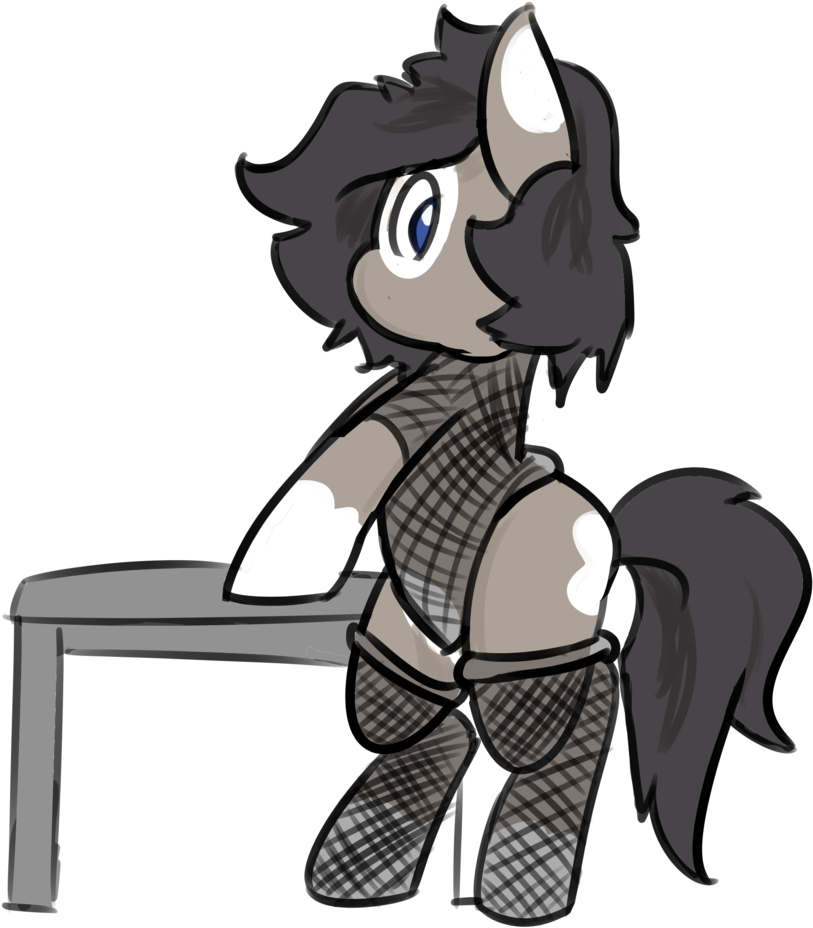 Davierocket, Clothes, Crossdressing, Fishnet Clothing, - Cartoon (980x1024), Png Download