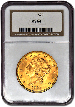 $20 Liberty Gold Coins Ms - Gold Coin (360x359), Png Download