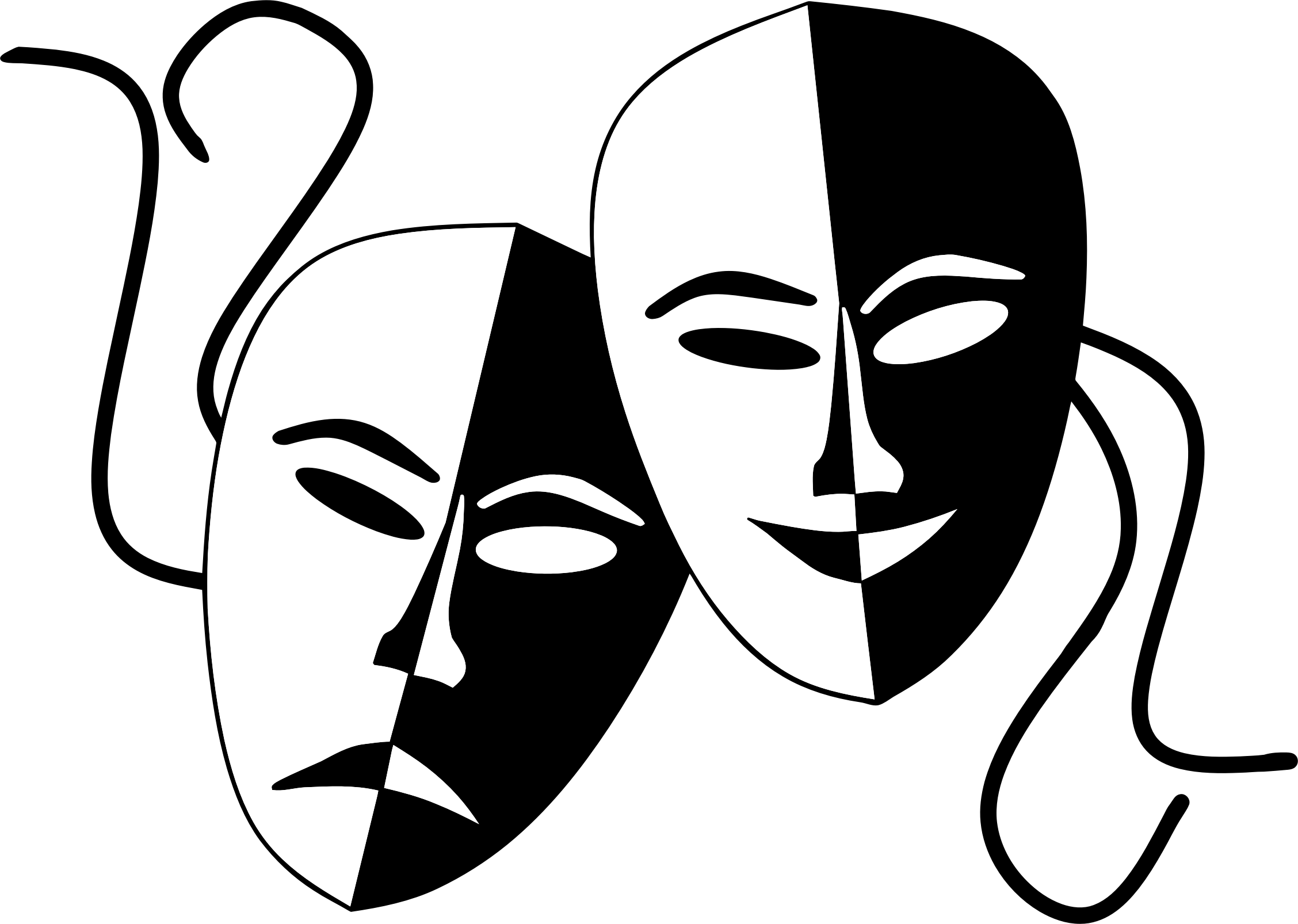 This Free Icons Png Design Of Tragedy And Comedy Theater (2256x1606), Png Download
