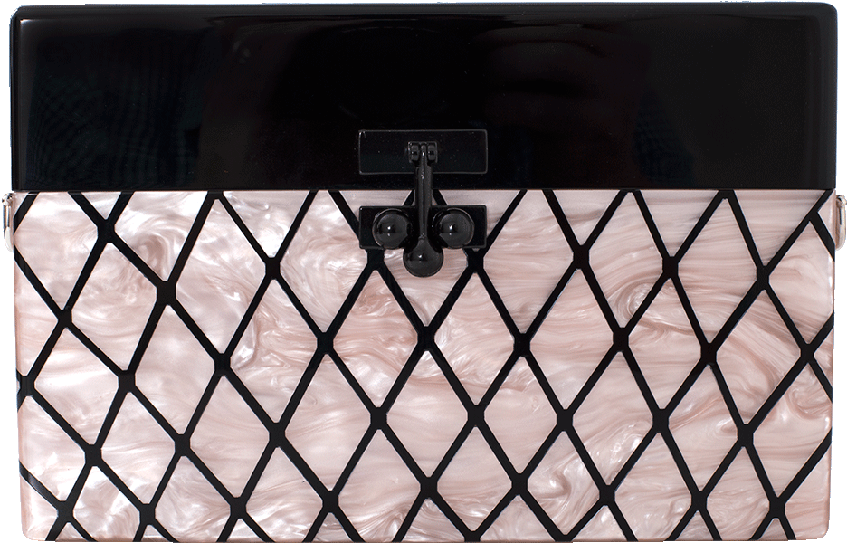 Loading Zoom - Edie Parker: Small Trunk Fishnet Clutch (960x1223), Png Download