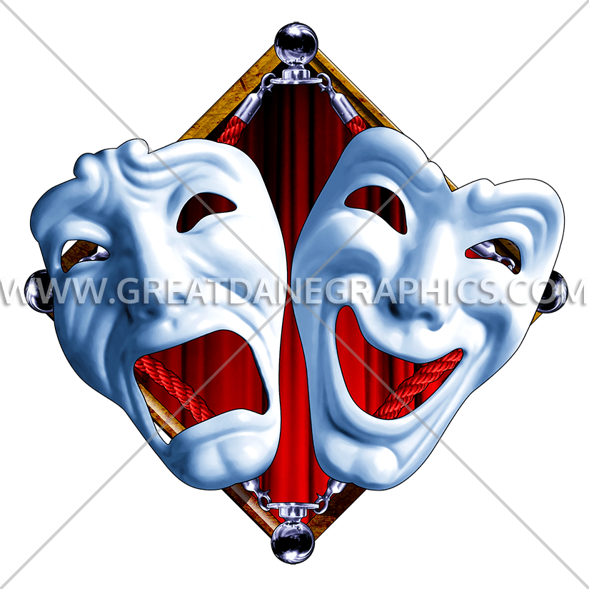 Drama Masks - Drama Mask T Shirt (385x385), Png Download