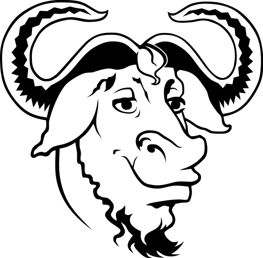 Heckert Gnu White - Gnu Logo Png (535x523), Png Download