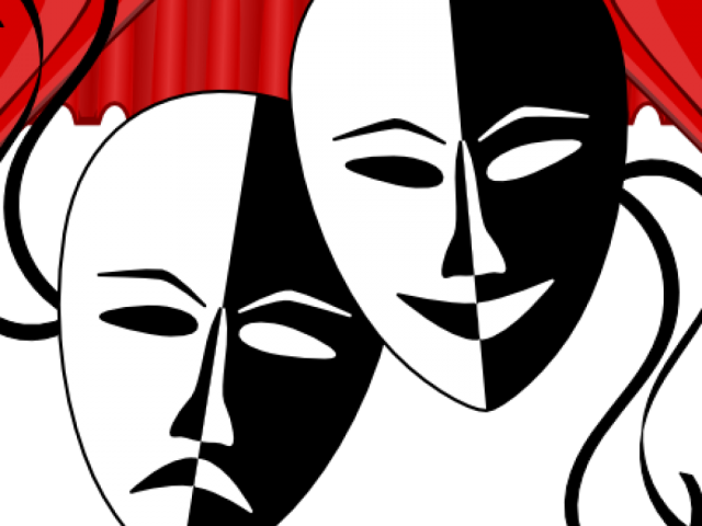 Theatre Clipart Mask - Theatre Masks (640x480), Png Download