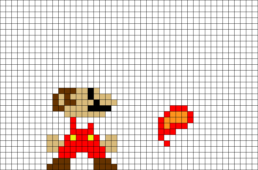 Mario Pixel Art Templates (880x581), Png Download