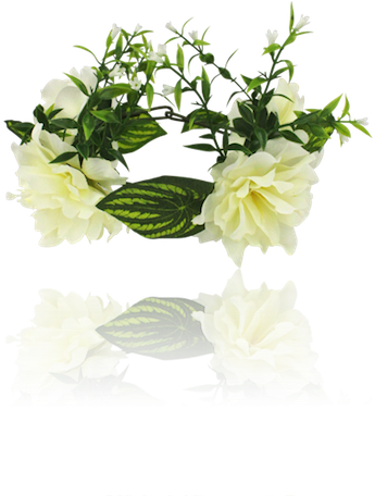 Milk & Soda Thalia Floral Crown Ivory - Garden Roses (500x500), Png Download