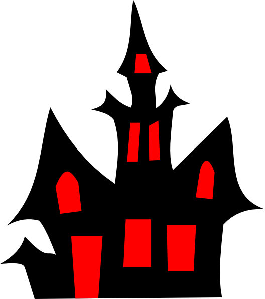 Halloween Scary House Clip Art At Clker - Haunted House Clip Art (528x596), Png Download