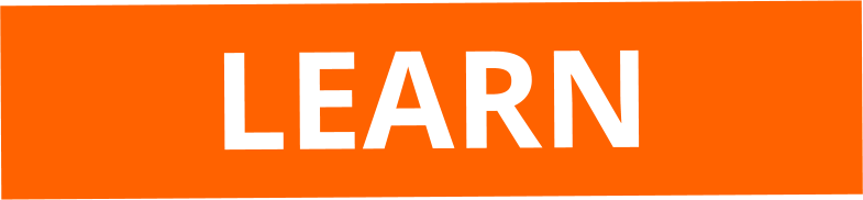 Learn Button - Orange Flat Button Png (785x182), Png Download