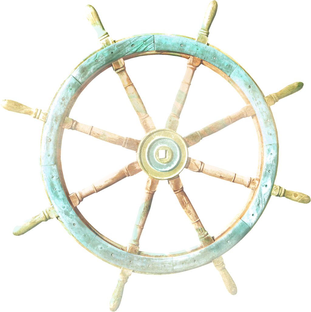 Cartoon Nautical Steering Wheel Transparent - Steering Wheel (1024x1027), Png Download