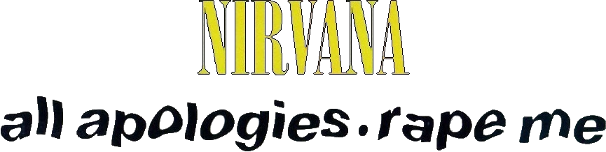 Nirvana All Apologies Rape Me - Parallel (865x218), Png Download