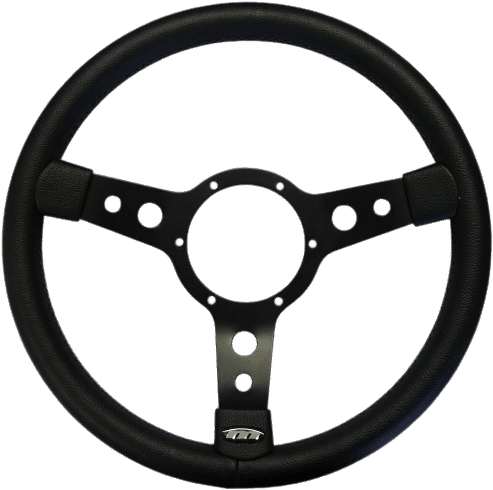 Black Steering Wheel - Omp Blue Steering Wheel (1000x1000), Png Download