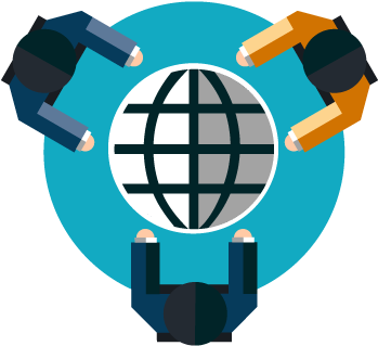 Work Collaboratively - Illustration (400x350), Png Download