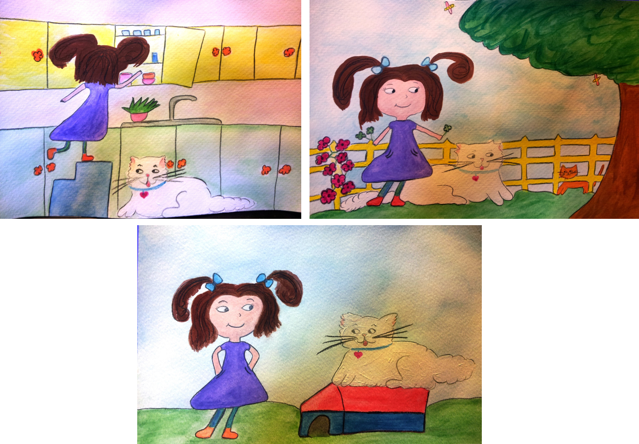 Examples Of Watercolors I Did For The Book About Loretta - Watercolor Painting (1313x913), Png Download