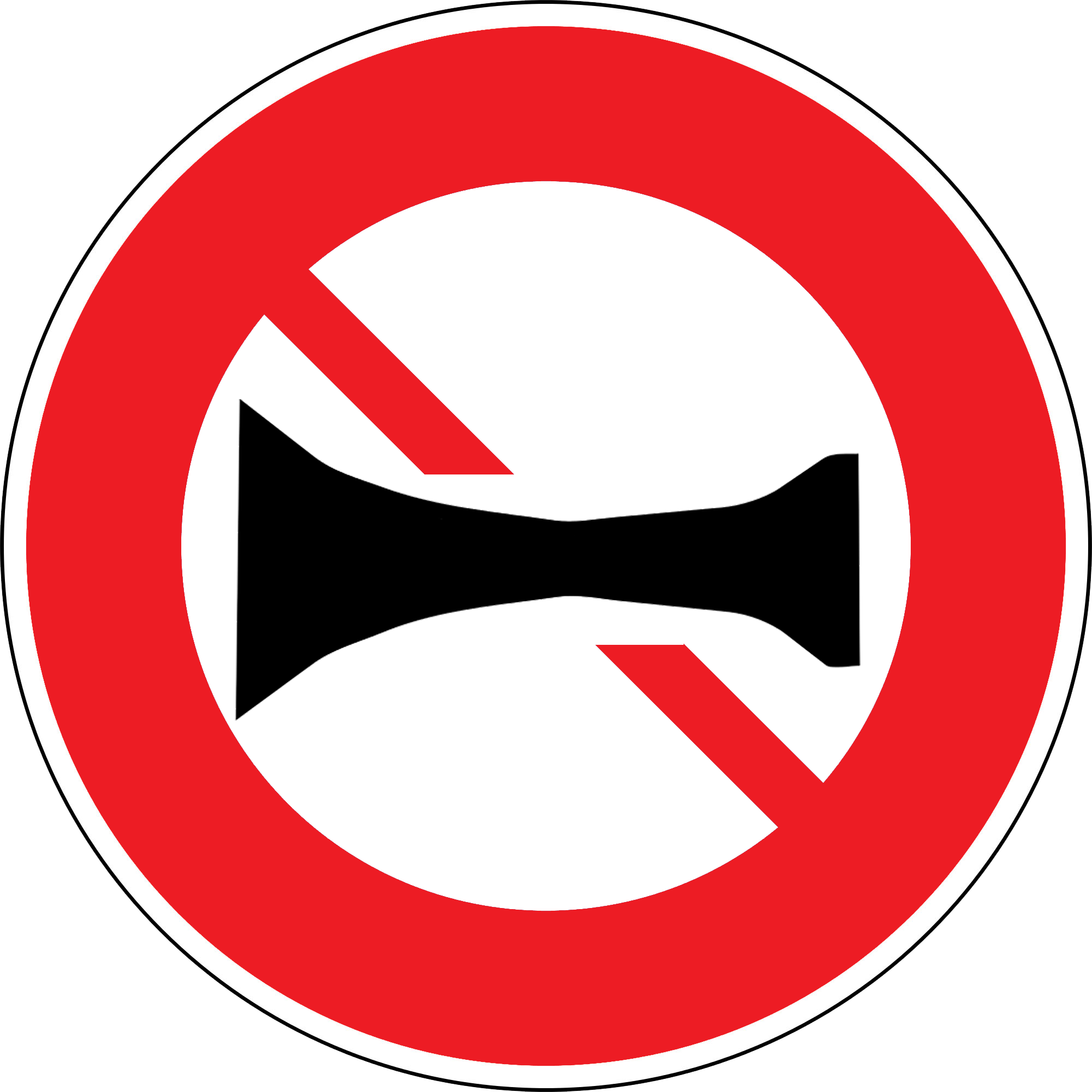 Cambodia Road Sign Pw03 R1 31 - Overtaking (2000x2000), Png Download