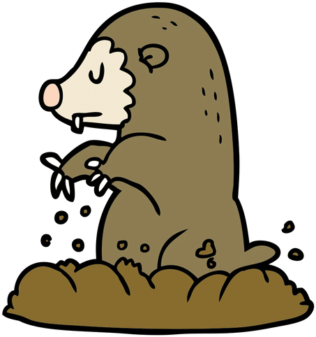Mole - 0shares - Cartoon (500x500), Png Download