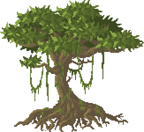 Jungle Tree V2 By Benthedwarf-d6eg4bv - Cartoon Jungle Tree Png (489x450), Png Download