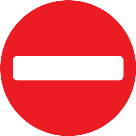 Minus Stop Sign Without Words - Stop Sign In Traffic (500x500), Png Download