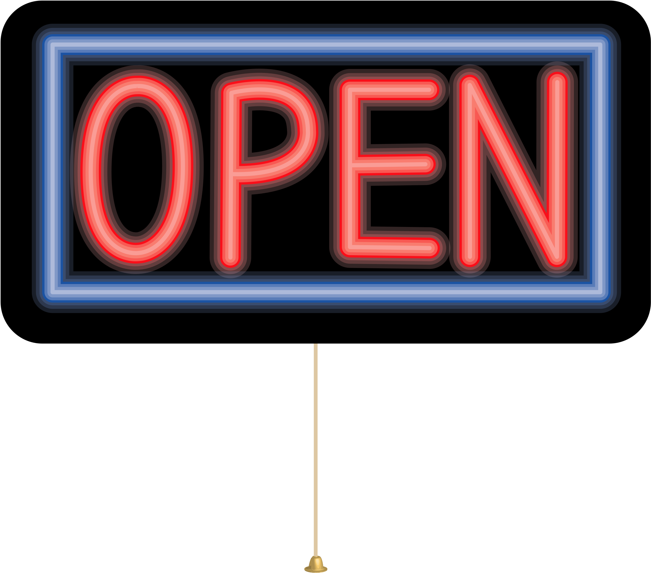 Surprising Inspiration Open Clip Art Clipart Neon Sign - Open Sign Transparent Background (2400x2400), Png Download