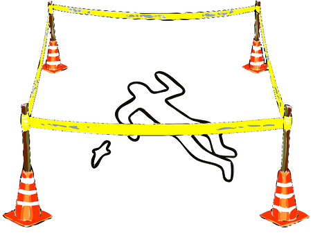 Crime Scene Border Tape Body Murder Barrie - Crime Scene Transparent (452x340), Png Download