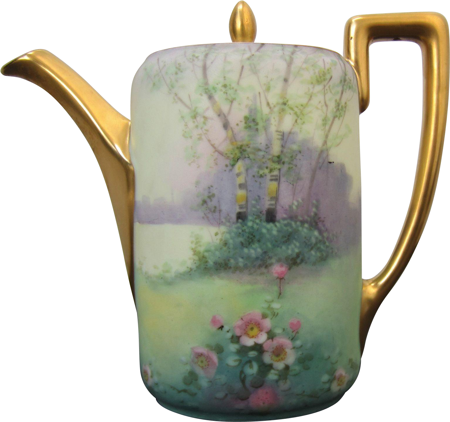 “wildwood” Scenic Vellum Teapot By Artist Curtis Marker - Teapot (1539x1539), Png Download
