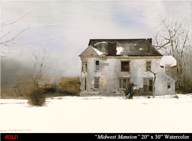Dean Mitchell Studio - Watercolor Painting (625x675), Png Download