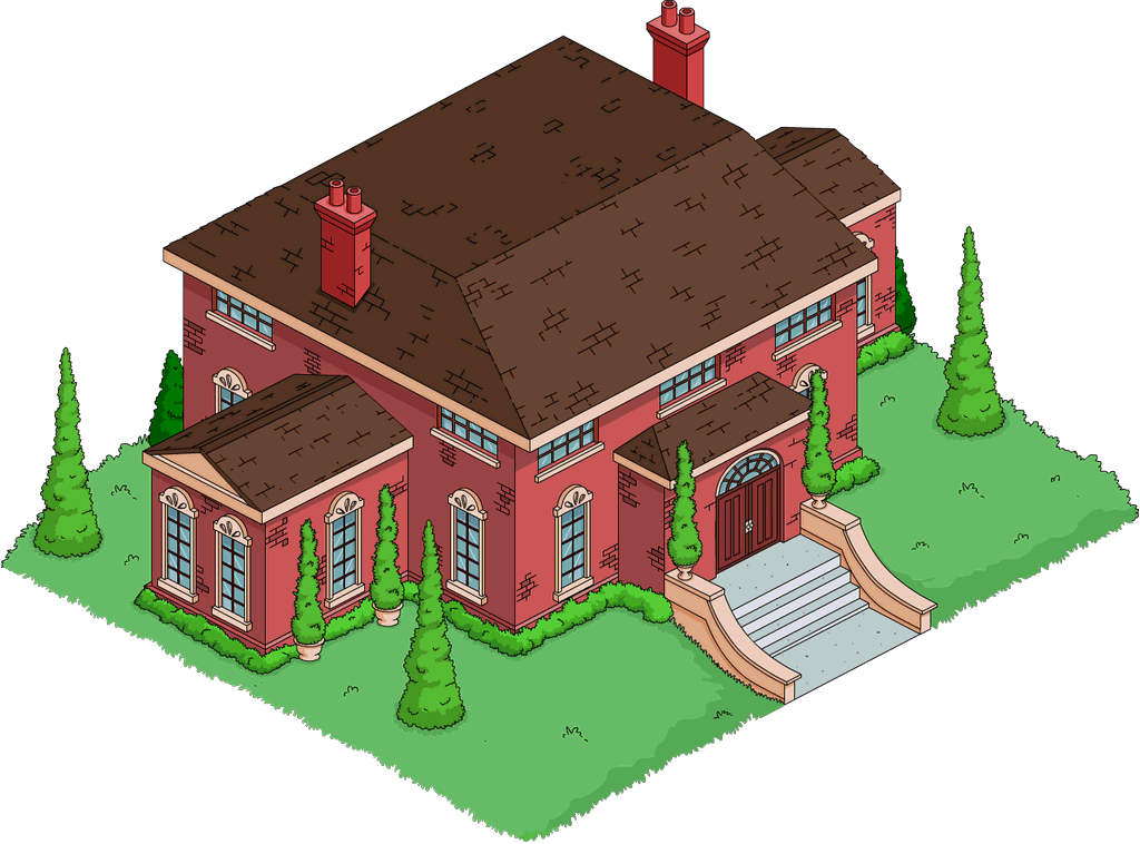 800px-tapped Out Wolfcastle's Mansion - Simpsons Rainier Wolfcastle Family (800x591), Png Download