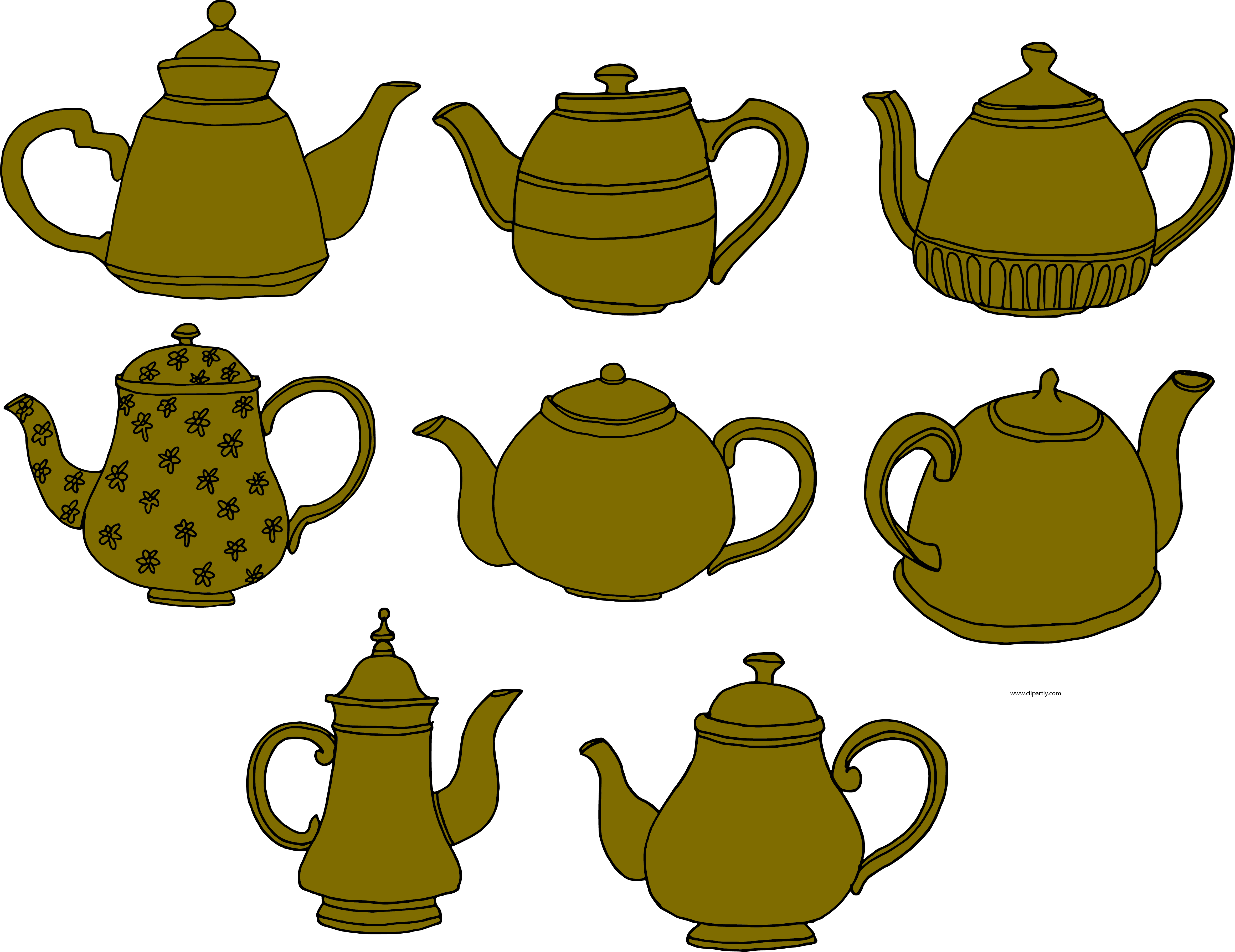 Teapot Basic Clipart Png - Teapot (4700x3624), Png Download