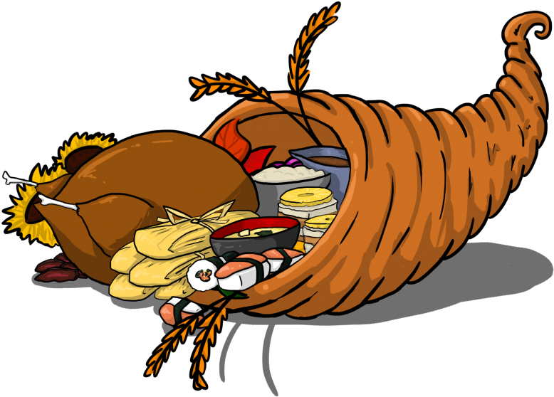 Cornucopia Clipart Ham - Cornucopia Meat (900x625), Png Download
