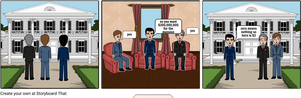 $300,000,000/$3 Mansion - Cartoon (1164x385), Png Download