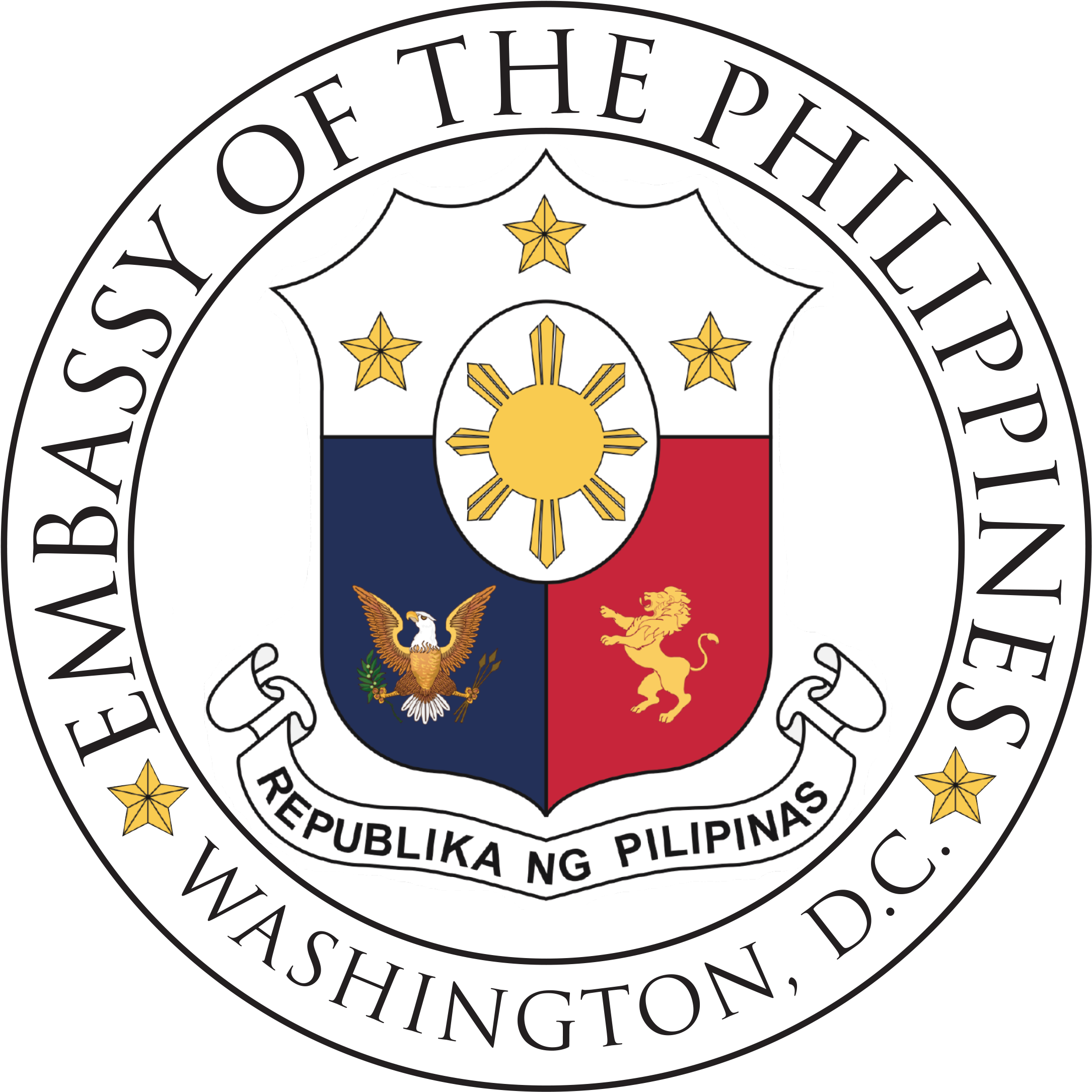Of Filipino Nationals In The United States - Philippine Consulate Dubai Logo (2400x2339), Png Download