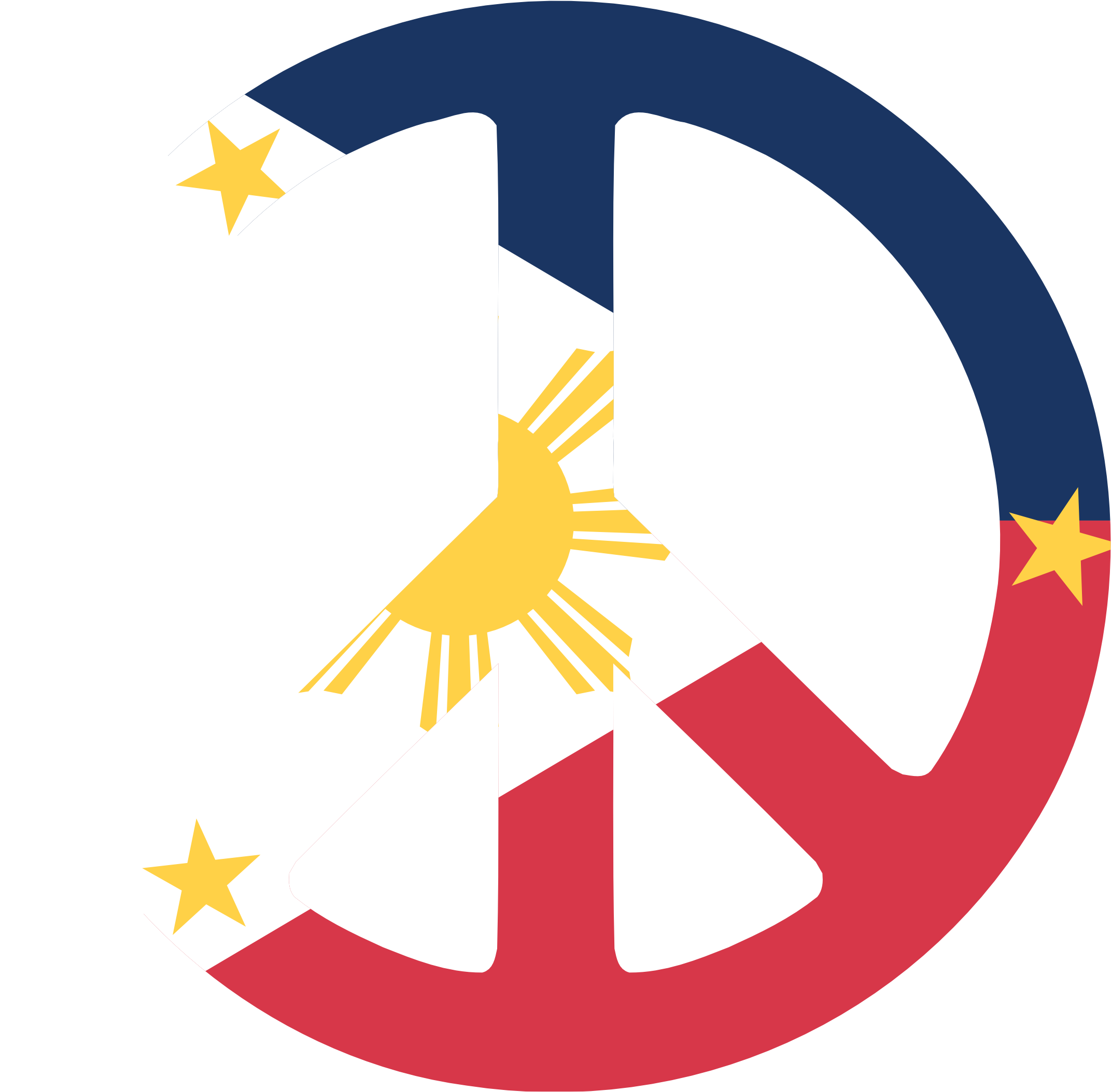 Philippines Peace Symbol Flag 3 Flags Sign Cnd - Philippine Flag Look Alike (2222x2222), Png Download